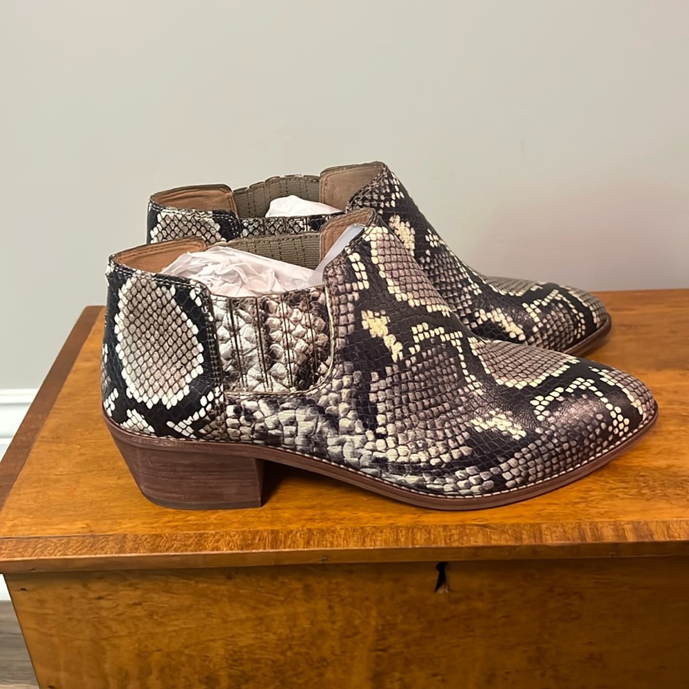 Madewell snakeskin booties